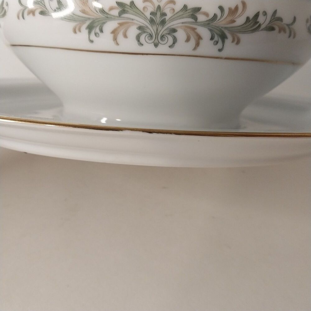 Noritake BARCELONA 6673‎ Gravy Boat Attached Base Gold Trim Discontinued - Picture 8 of 10